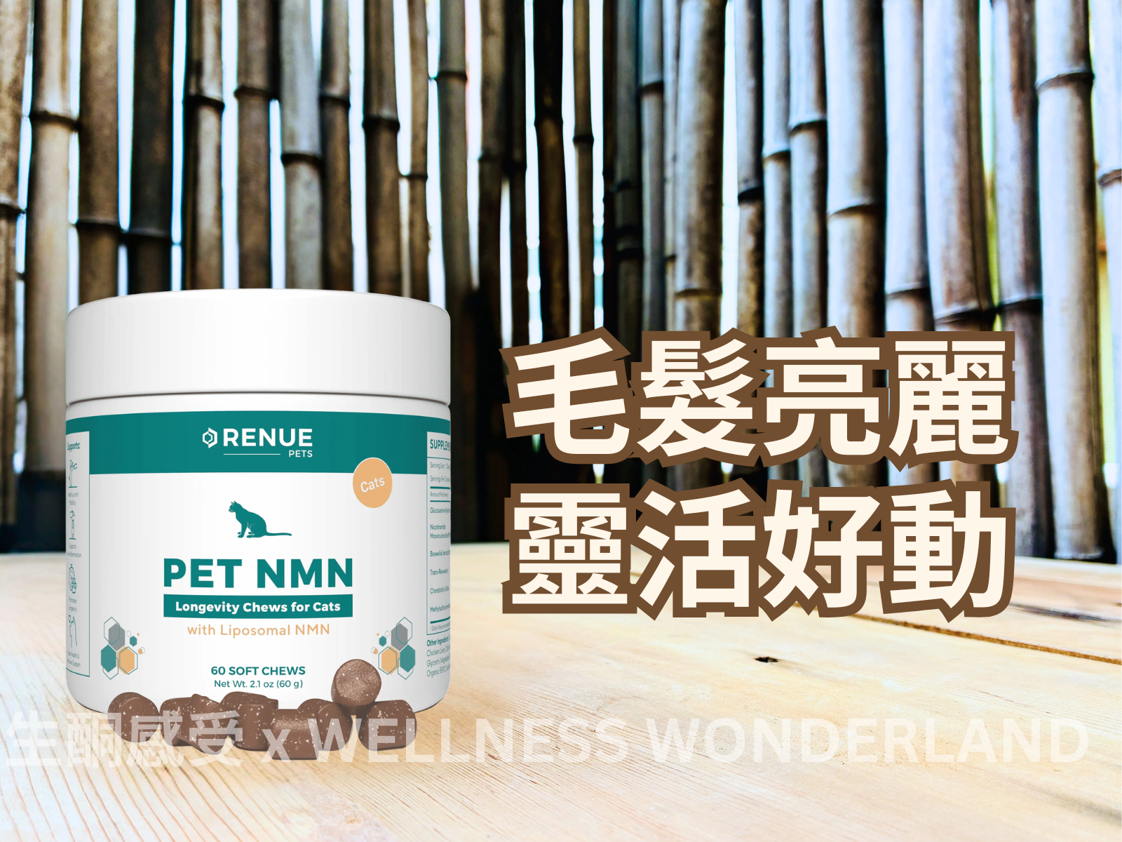 American Renue by Science<br> PET NMN (For Cats) Longevity Chewable Tablets for Cats 