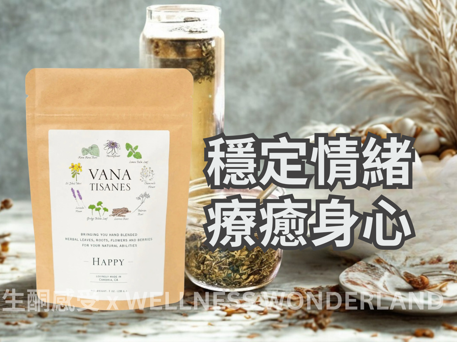 US Vana Tisanes<BR>Herbal Tea 28g (Happy)